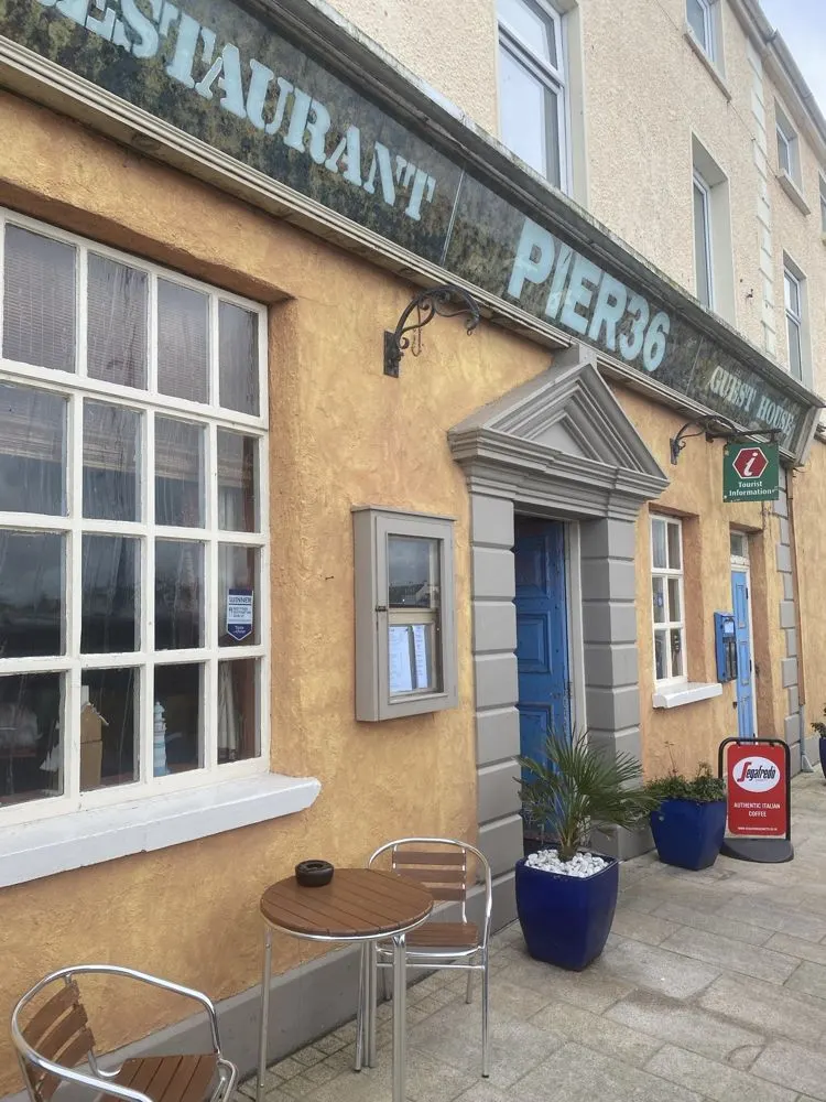 Pier 36 restaurant frontage on the harbour in Donaghadee